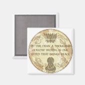 Buddha Hollow Words Magneet (Voorkant / Achterkant)