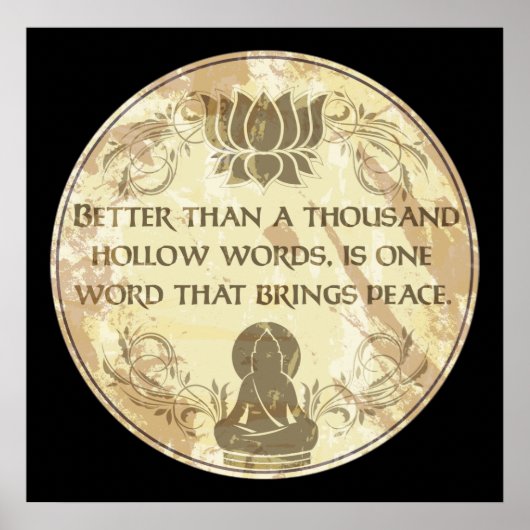 Buddha Hollow Words Poster (Voorkant)
