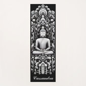 Buddha in black and white yogamat (Voorkant)