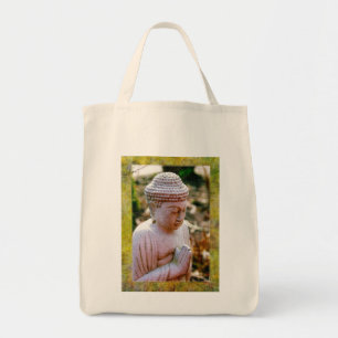 Buddha in gebed - Boodschappentas Tote Bag