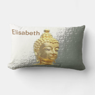 buddha in silver lumbar pillow kussen
