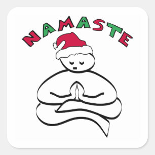 Buddha Kerstmis Vierkante Sticker