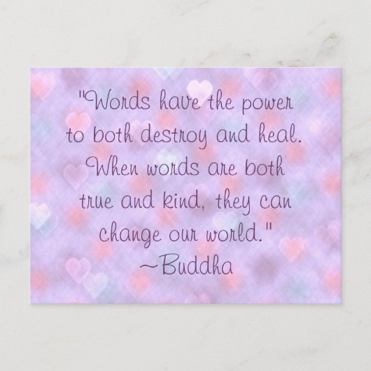 Buddha Kind Words Quote Briefkaart (Voorkant)