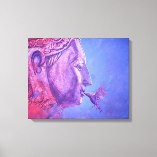 Buddha Kiss Canvas Afdruk (Voorkant)