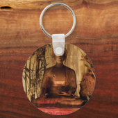 BUDDHA : Koperbeeld Sleutelhanger (Voorkant)