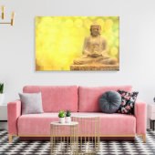 buddha light (yellow) canvas afdruk (Insitu (Woonkamer))