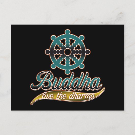 Buddha Live the Dharma Briefkaart (Voorkant)