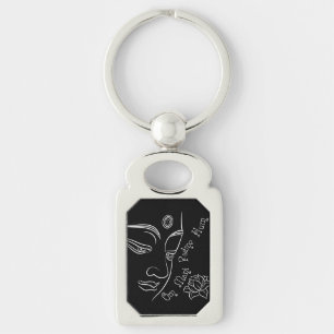 Buddha Lotus Om Mani Padme Hum White Sleutelhanger