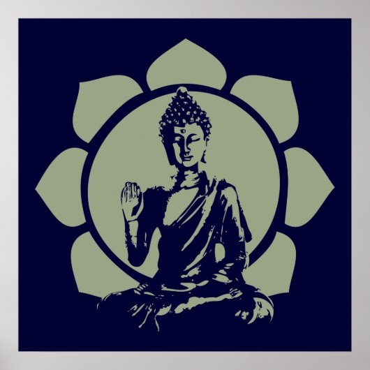 Buddha Lotus Print (Voorkant)