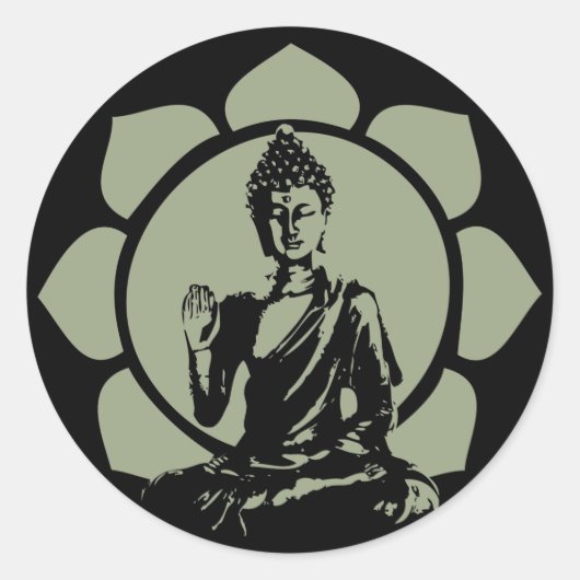 Buddha Lotus Sticker (Voorkant)