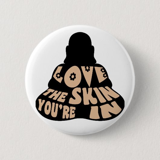 Buddha Love Ronde Button 5,7 Cm (Voorkant)