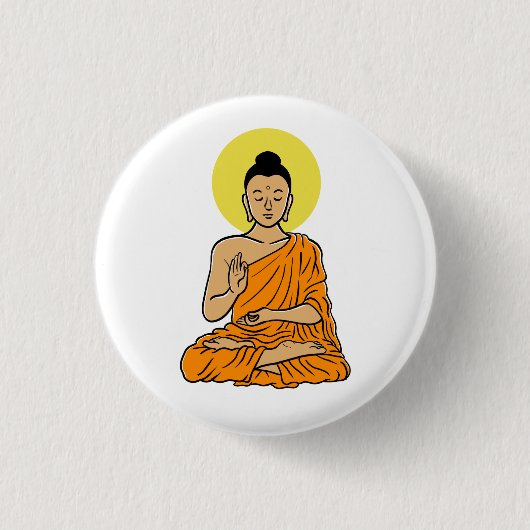Buddha-magneet Ronde Button 3,2 Cm (Voorkant)