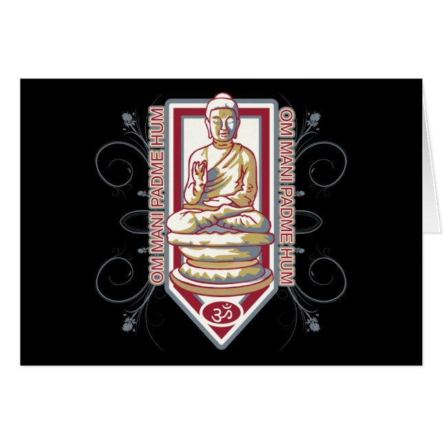 Buddha Om Mani Padma Hum (Voorkant Horizontaal)