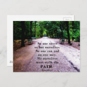 Buddha Path Quote Briefkaart (Voorkant / Achterkant)