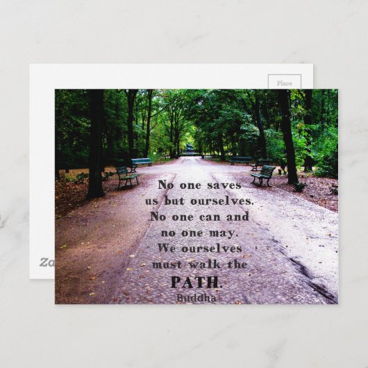Buddha Path Quote Briefkaart (Voorkant / Achterkant)