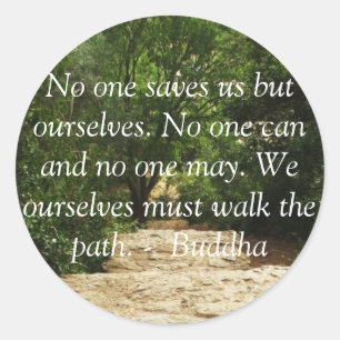 Buddha Path Quote Ronde Sticker
