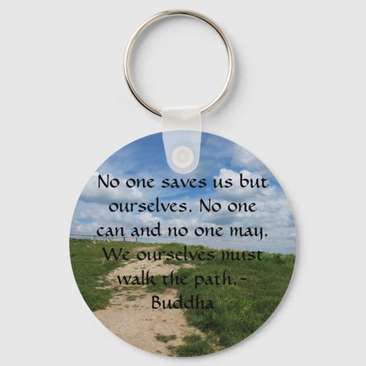 Buddha Path Quote Sleutelhanger (Voorkant)
