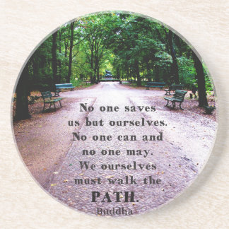 Buddha Path Quote Zandsteen Onderzetter