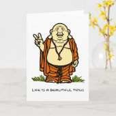 Buddha Peace Kaart (Gele Bloem)