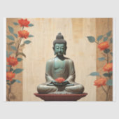 Buddha & Peonies Decoupage Tissuepapier (Voorkant)