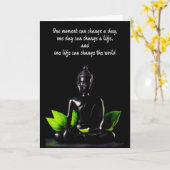 Buddha Quote 2 aanpasbaar wenskaart Kaart (Gele Bloem)
