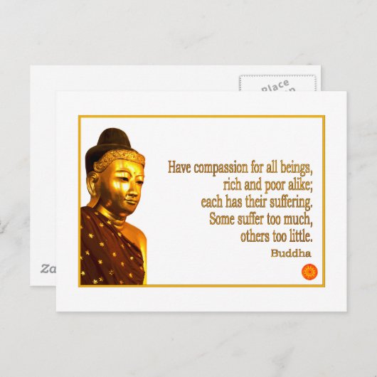 Buddha Quote ~ Heb compassie Briefkaart (Voorkant / Achterkant)