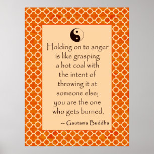 Buddha Quote Let Go of Anger.... Posters