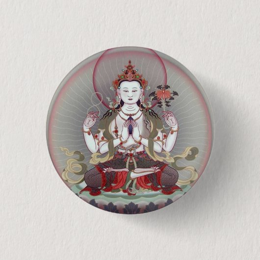 buddha ronde button 3,2 cm (Voorkant)