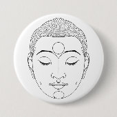 Buddha Ronde Button 7,6 Cm (Voorkant)