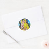 Buddha Ronde Sticker (Envelop)