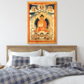 Buddha Shakyamuni Thangka Canvas Afdruk (Insitu (Slaapkamer))