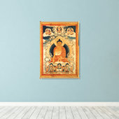 Buddha Shakyamuni Thangka Canvas Afdruk (Insitu (Houten vloer))
