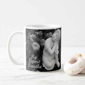 Buddha Slurpen Ademen Herhalen –Zwart Witte Affirm Koffiemok