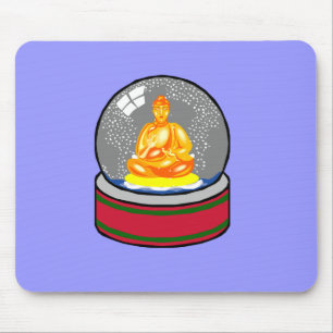 Buddha Snow Wereldbol Muismat