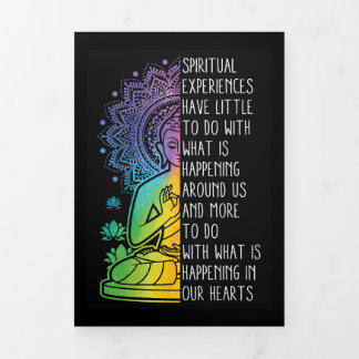Buddha spirituele ervaringen drieluik wenskaart