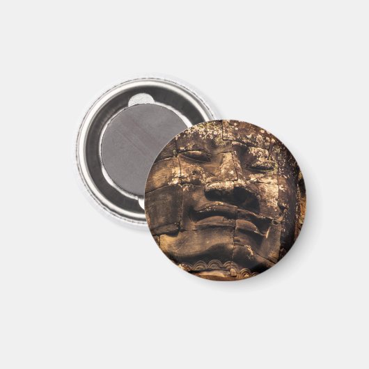 Buddha Totem Angkor Wat Circle Magnet (Recto/Verso)