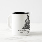 Buddha Wisdom Tweekleurige Koffiemok (Voorkant links)