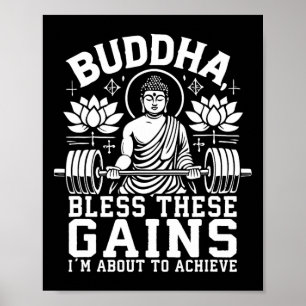 Buddha Zegen Deze Winsten Die Ik Ga Behalen Gym Poster