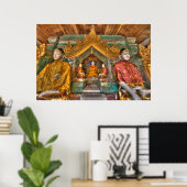 Buddha's In Een Tempel Poster (Thuiskantoor)