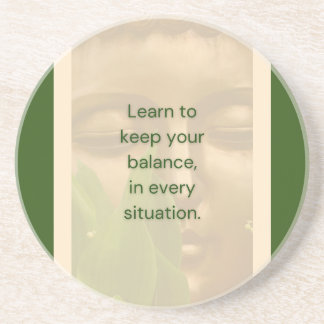 BuddhaToday V2 - #12 "Zet het hier neer" Onderzett Zandsteen Onderzetter