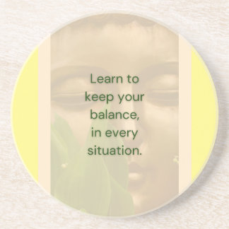 BuddhaToday V2 - #14 "Zet het hier neer" Onderzett Zandsteen Onderzetter