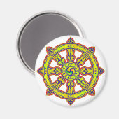 Buddhist Dharma Chakra Magneet (Voorkant / Achterkant)