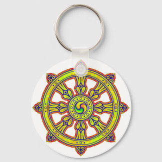 Buddhist Dharma Chakra Sleutelhanger