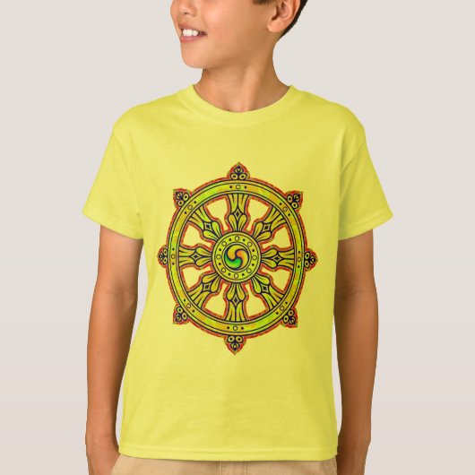 Buddhist Dharma Chakra T-shirt (Voorkant)