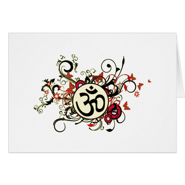 Buddhist Floral Om (Voorkant Horizontaal)