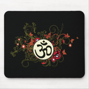 Buddhist Floral Om Muismat