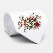 Buddhist Floral Om Stropdas (Opgerold)