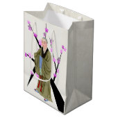 Buddhist Monk Gift Bag Medium Cadeauzakje (Voorkant Gekanteld)