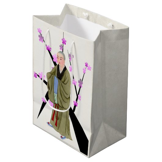 Buddhist Monk Gift Bag Medium Cadeauzakje (Voorkant Gekanteld)