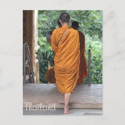 Buddhist Monk Thailand Briefkaart (Voorkant)